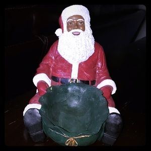 Black Santa Candy Dish